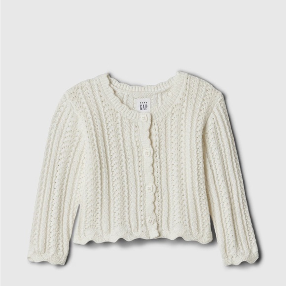 GAP Other - Baby cardigan sweater cable knit NWT Gap size 6-12 months white